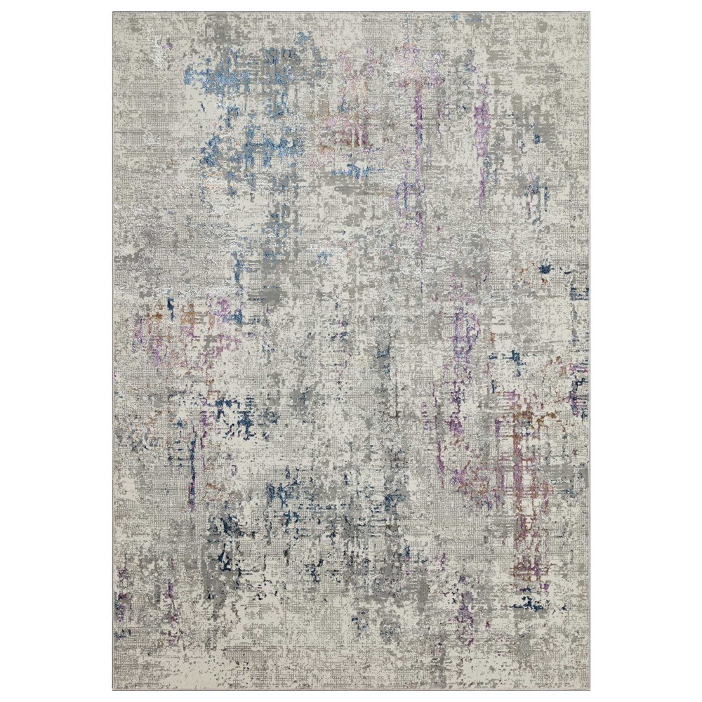 Dalia DAL03 Abstract Rugs in Ivory Multi